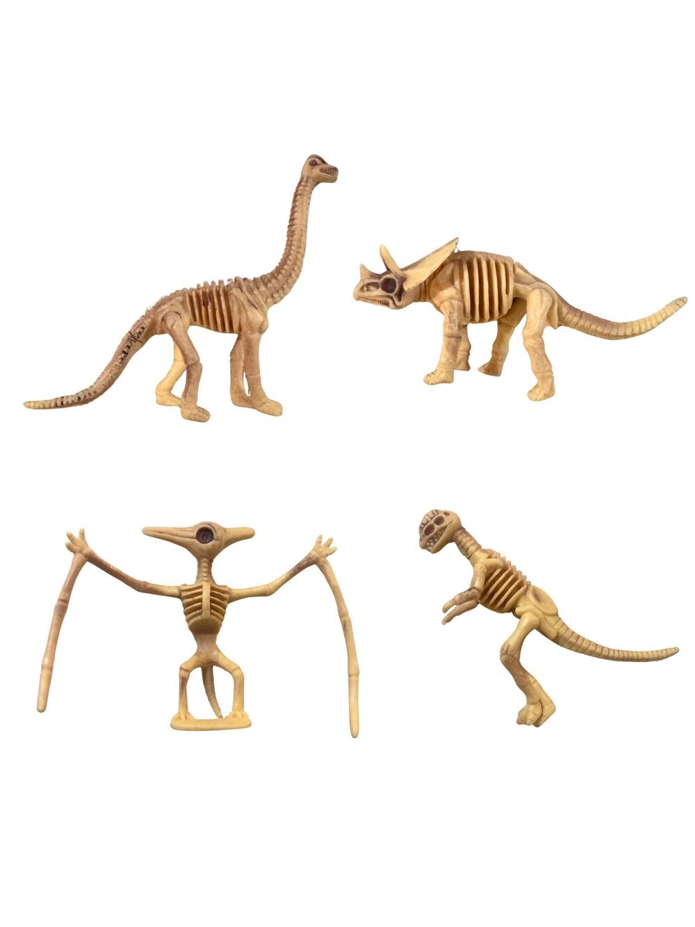 4386 Creepy Dinosaur Skeleton Decoration Halloween Prop, 5 Inch, 4-Pack